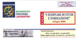 I SEMINARI DI STUDI E FORMAZIONE - GIUGNO 2009 -